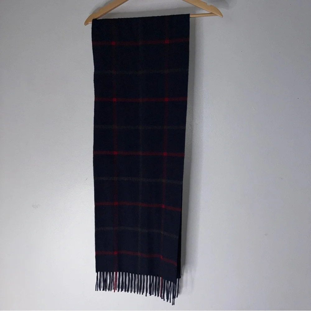 J.Crew Patterned Cashmere Scarf | Navy Hadley‎ Check